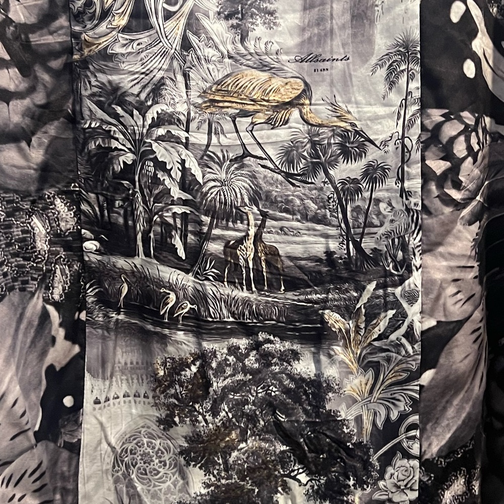 AllSaints Casi Gene Printed Kimono - Sz. UK 16/US 12 - Picture 14 of 16